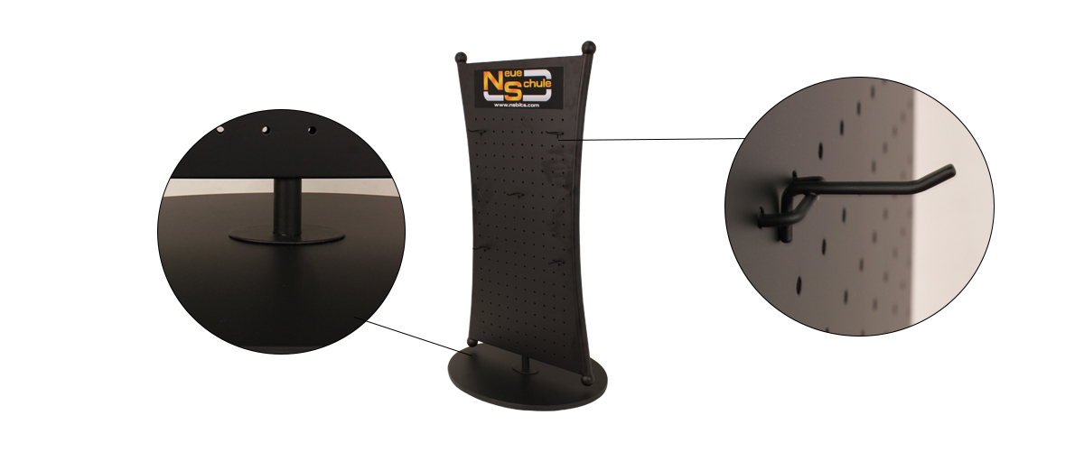 定制現(xiàn)代風(fēng)格的兩面馬嚼子臺(tái)面旋轉(zhuǎn)展示架